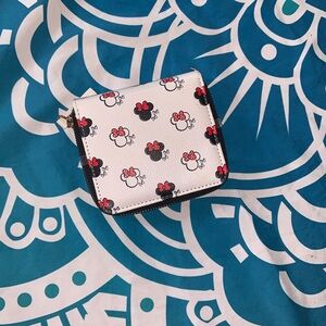 Minnie Mouse wallet full zipper made for DISNEY by FAST FORWARD NEW YORK WHITE